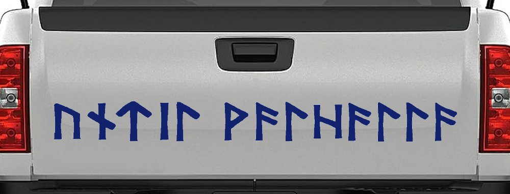 Viking Elder Futhark Until Valhalla Military Car or Truck Window Decal Sticker