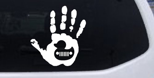 Muddy Wave Hand with Rubber Duck Off Road Car or Truck Window Decal Sticker