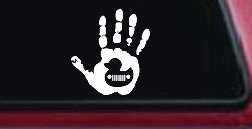 Muddy Wave Hand with Rubber Duck Off Road Car or Truck Window Decal Sticker