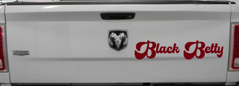 Black Betty Car or Truck Window Decal Sticker
