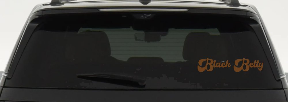 Black Betty Car or Truck Window Decal Sticker (Copper)