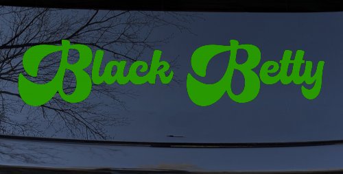 Black Betty Car or Truck Window Decal Sticker (Lime)