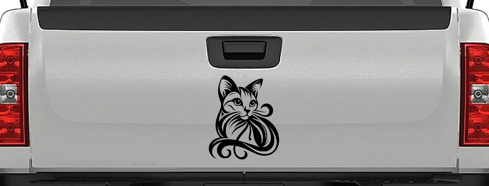 Swirl Cat Car or Truck Window Decal Sticker