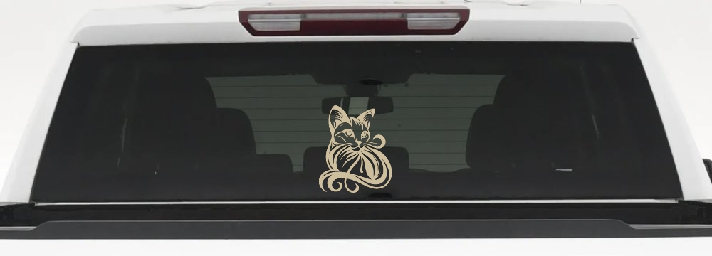 Swirl Cat Car or Truck Window Decal Sticker