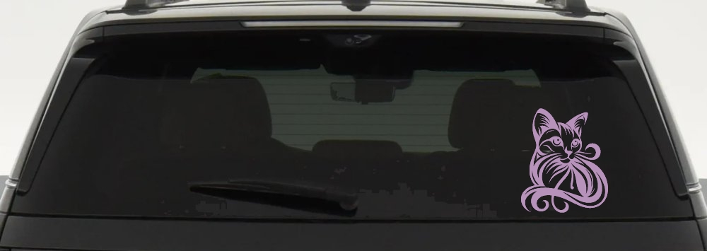 Swirl Cat Car or Truck Window Decal Sticker