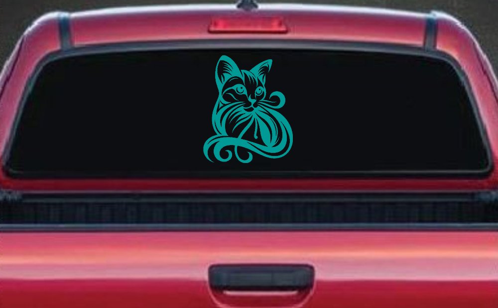 Swirl Cat Car or Truck Window Decal Sticker