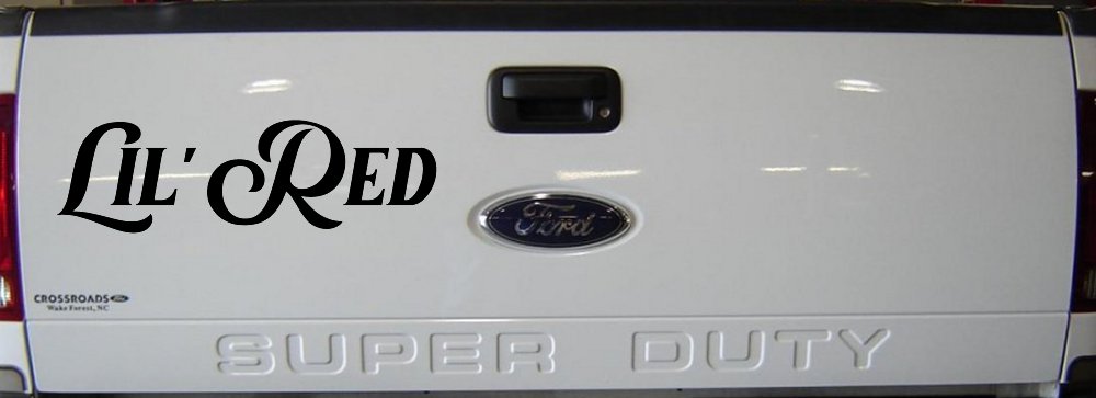 Lil Red Car or Truck Window Vinyl Decal Sticker (Black)