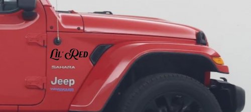 Lil Red Car or Truck Window Decal Sticker (Black)