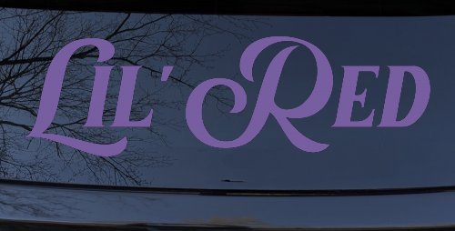Lil Red Car or Truck Window Decal Sticker (Purple)