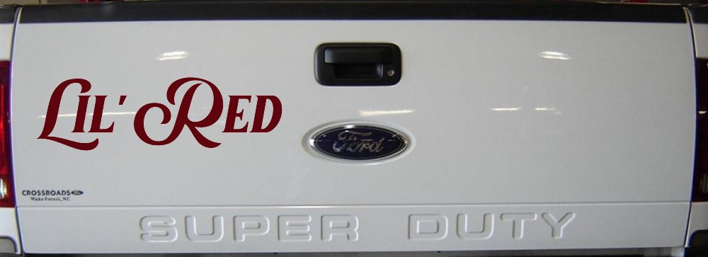 Lil Red Car or Truck Window Decal Sticker (Purple Red)
