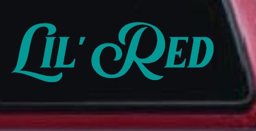Lil Red Car or Truck Window Decal Sticker (Turquoise)