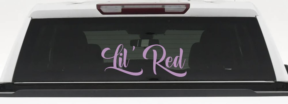 Lil Red Car or Truck Window Decal Sticker (Lilac)