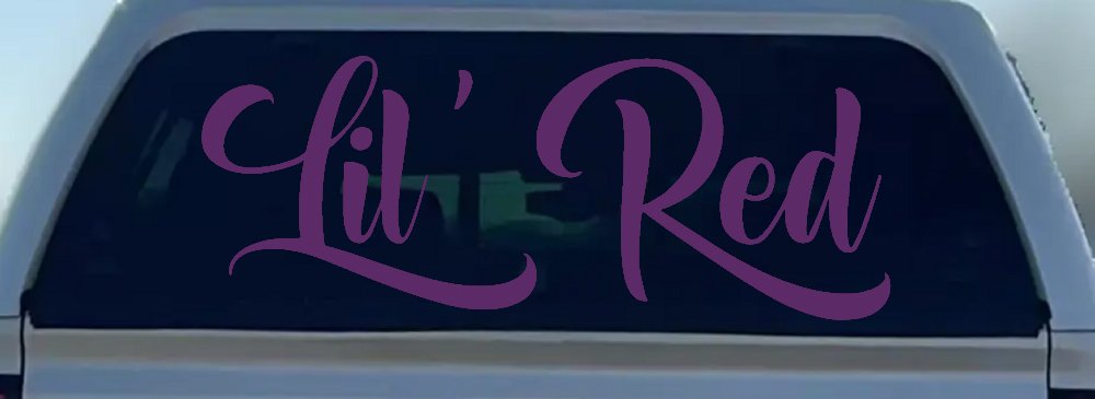 Lil Red Car or Truck Window Decal Sticker (Violet)