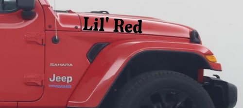 Lil Red Car or Truck Window Decal Sticker (Black)