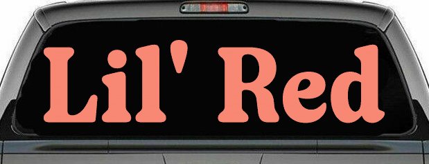 Lil Red Car or Truck Window Decal Sticker