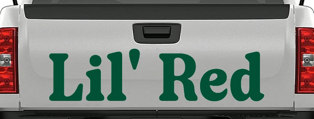 Lil Red Car or Truck Window Vinyl Decal Sticker (Dark Green)