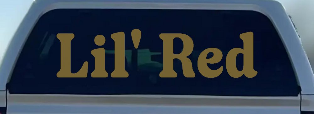 Lil Red Car or Truck Window Decal Sticker (Gold)