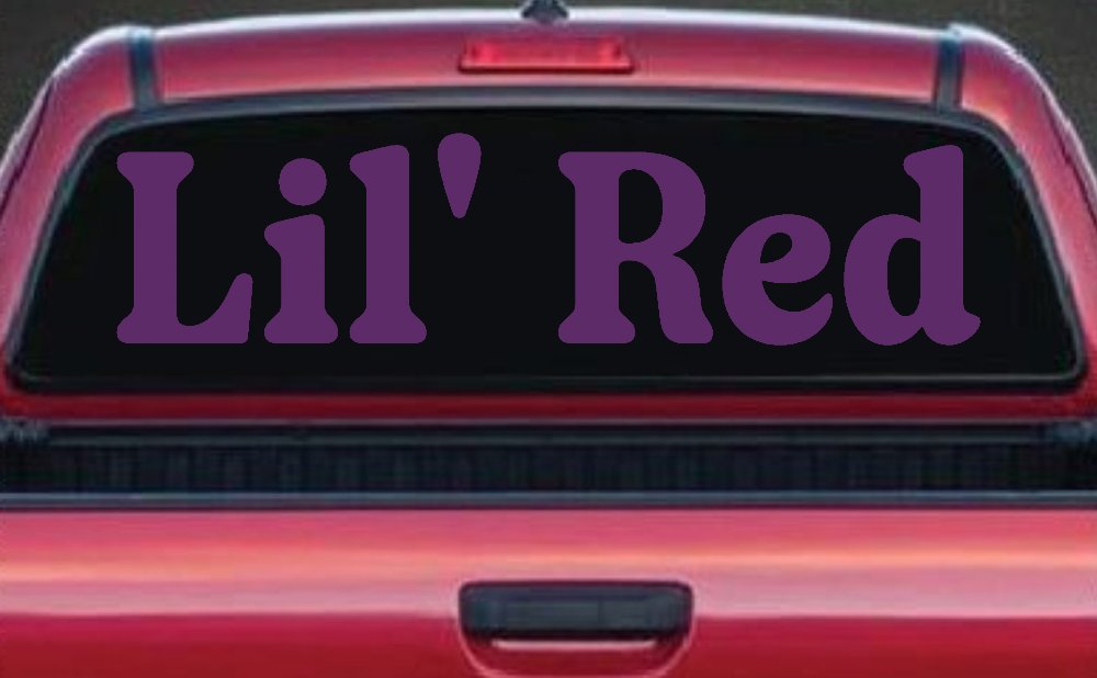 Lil Red Car or Truck Window Vinyl Decal Sticker (Violet)