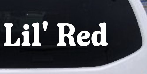 Lil Red Car or Truck Window Decal Sticker (White)