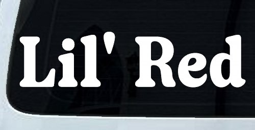 Lil Red Car or Truck Window Decal Sticker (White)