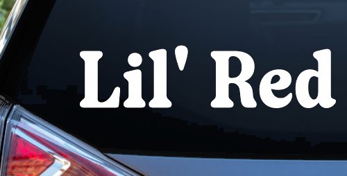 Lil Red Car or Truck Window Decal Sticker (White)