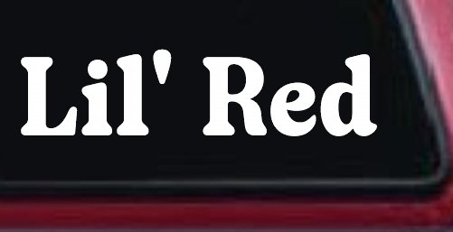 Lil Red Car or Truck Window Decal Sticker