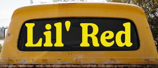 Lil Red Car or Truck Window Decal Sticker