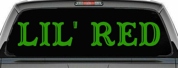 Lil Red Car or Truck Window Decal Sticker