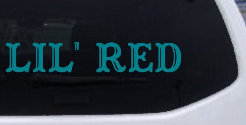 Lil Red Car or Truck Window Decal Sticker (Turquoise Blue)