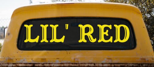 Lil Red Car or Truck Window Vinyl Decal Sticker (Yellow)