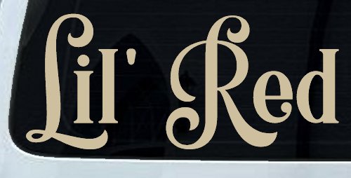 Lil Red Car or Truck Window Vinyl Decal Sticker (Desert Sand)