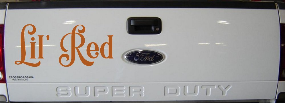 Lil Red Car or Truck Window Decal Sticker (Nut Brown)