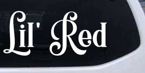 Lil Red Car or Truck Window Vinyl Decal Sticker (White)