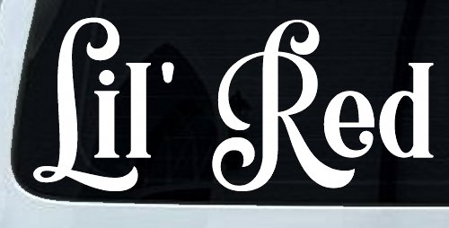 Lil Red Car or Truck Window Vinyl Decal Sticker (White)