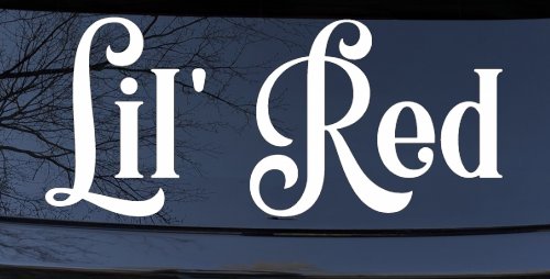 Lil Red Car or Truck Window Decal Sticker (White)