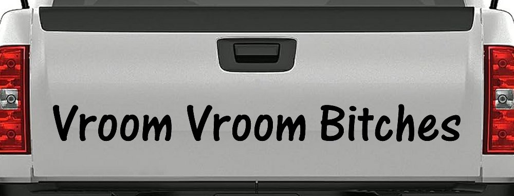 Vroom Vroom Bitches Funny Car or Truck Window Decal Sticker