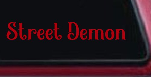 Street Demon Car or Truck Window Decal Sticker (Red)