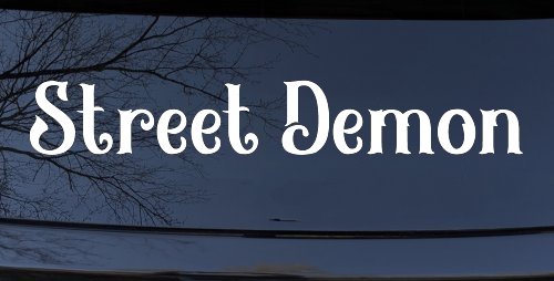 Street Demon Car or Truck Window Decal Sticker (White)
