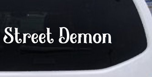 Street Demon Car or Truck Window Decal Sticker (White)