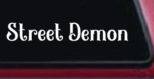 Street Demon Car or Truck Window Decal Sticker (White)