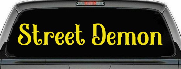 Street Demon Car or Truck Window Decal Sticker (Yellow)