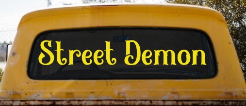 Street Demon Car or Truck Window Decal Sticker (Yellow)