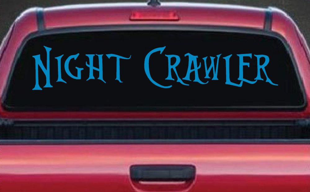 Night Crawler Car or Truck Window Decal Sticker (Blue)