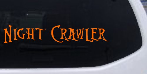 Night Crawler Car or Truck Window Vinyl Decal Sticker (Orange)