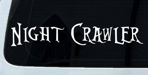Night Crawler Car or Truck Window Decal Sticker (White)