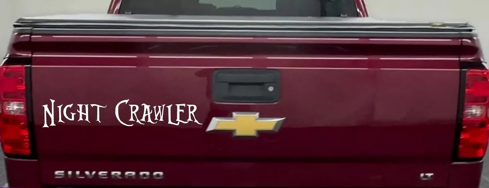 Night Crawler Car or Truck Window Decal Sticker (White)