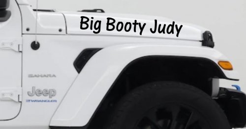 Big Booty Judy Car or Truck Window Decal Sticker (Black)
