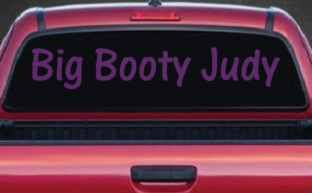 Big Booty Judy Car or Truck Window Decal Sticker (Violet)