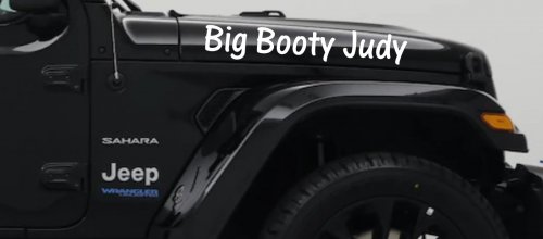 Big Booty Judy Car or Truck Window Decal Sticker (White)