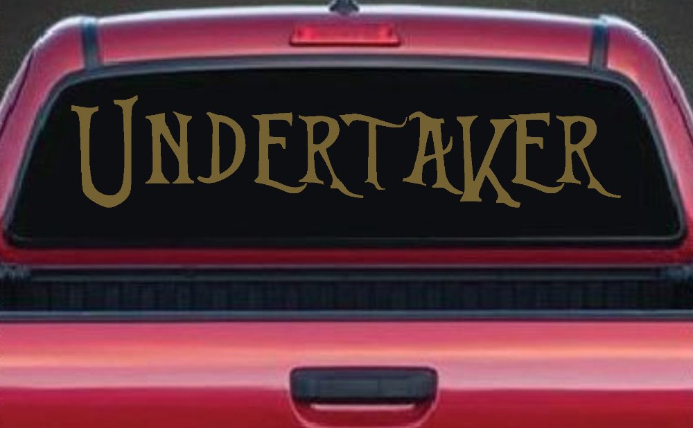 Undertaker Car or Truck Window Vinyl Decal Sticker (Gold)